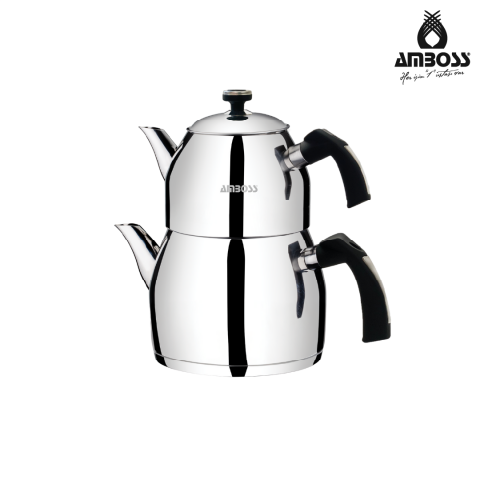 Amboss Teadora 4 Parça Paslanmaz Çelik Orta Boy Çaydanlık