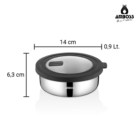 Amboss Leyna 8 Parça Paslanmaz Çelik Tencere Saklama Kabı Seti