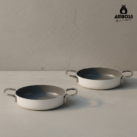 Amboss Sera Nova Bello 2 Parça Seramik Sahan Seti 20-22 cm – Beyaz