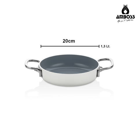 Amboss Sera Nova Bello 2 Parça Seramik Sahan Seti 20-22 cm – Beyaz