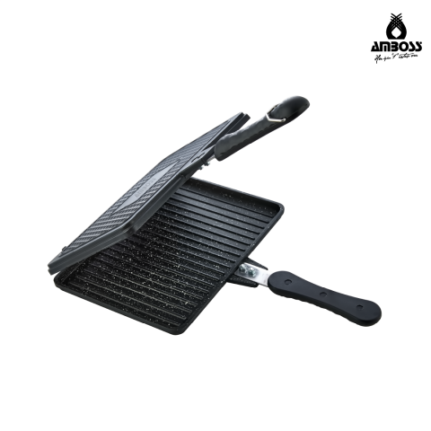 Amboss School Duo 2’li Döküm Ocak Üstü Tost Waffle Tava Seti