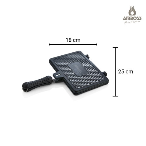 Amboss School Duo 2’li Döküm Ocak Üstü Tost Waffle Tava Seti