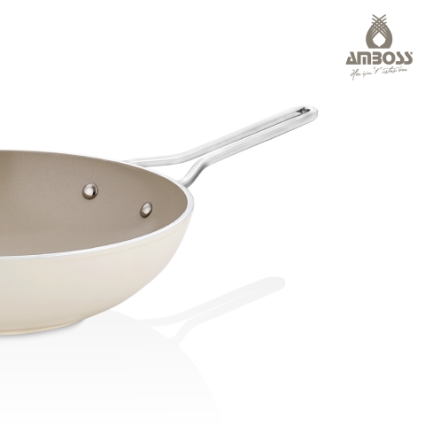 Sera Nova Doğal Seramik Wok Tava 28 cm 2.8 Litre – Latte