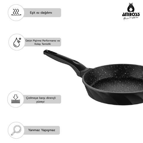 Amboss Valencia 2 Parça Döküm 26 cm Tava 20 cm Sahan Seti