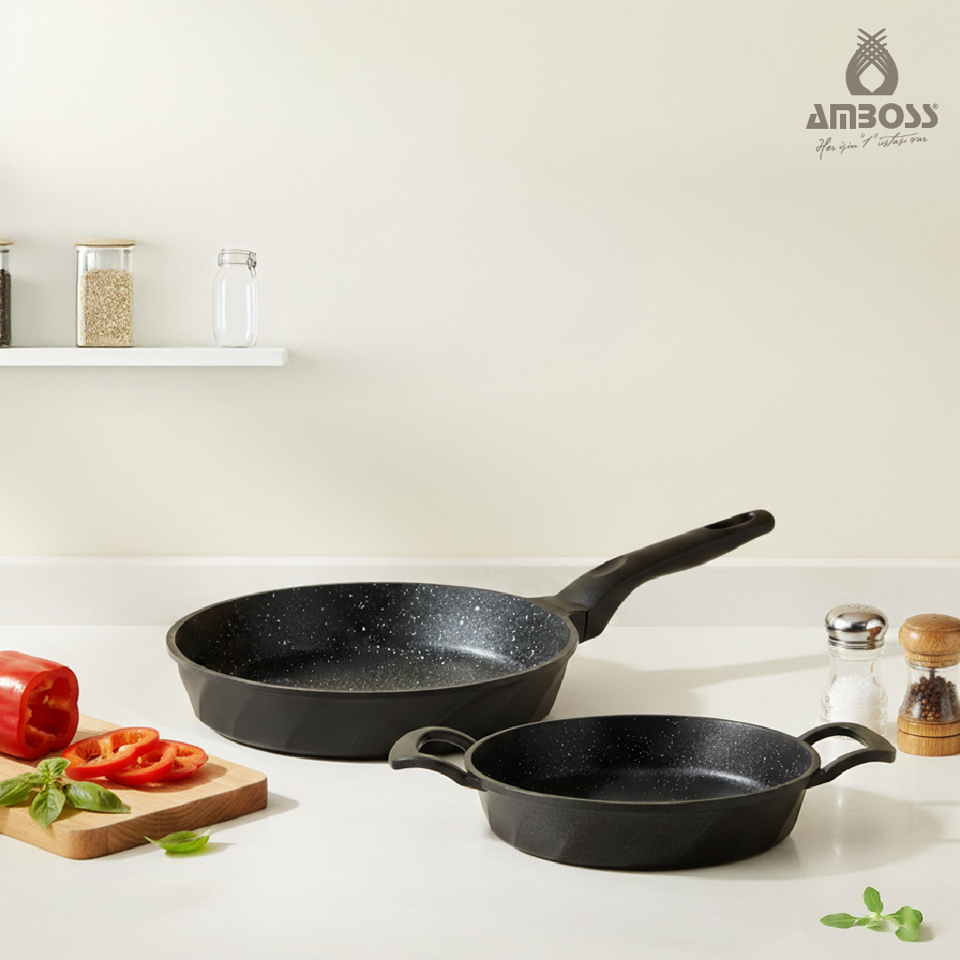 Amboss Valencia 2 Parça Döküm 26 cm Tava 20 cm Sahan Seti