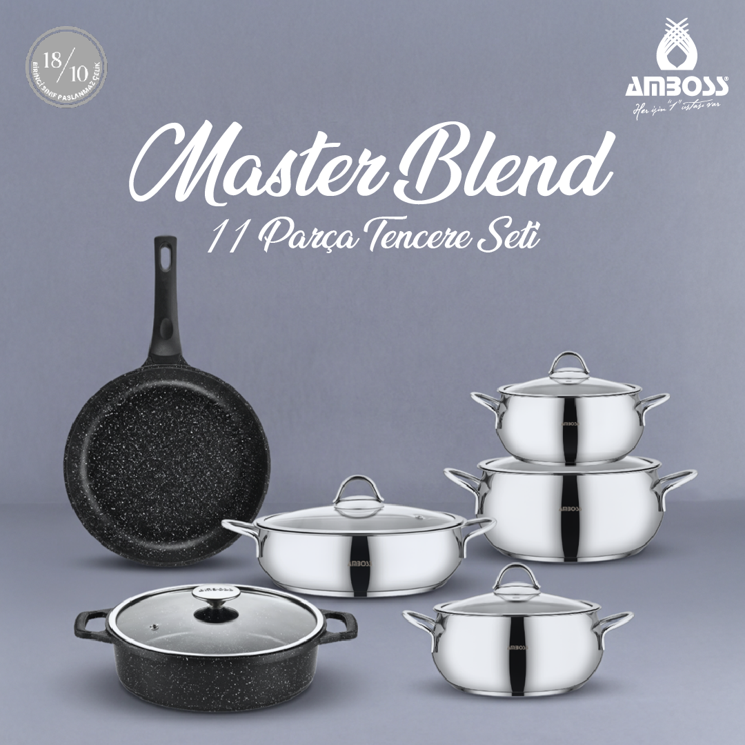 Amboss Master Blend 11 Parça Tencere Tava Seti