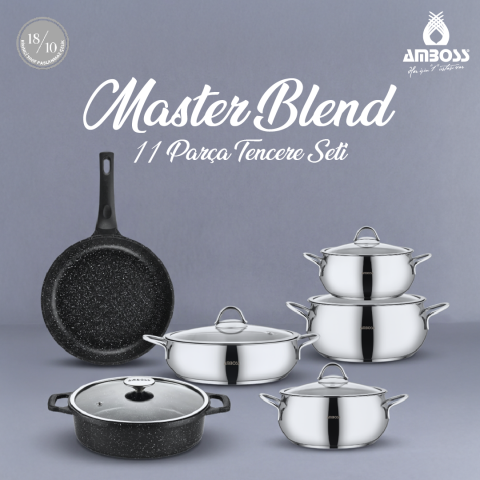 Amboss Master Blend 11 Parça Tencere Tava Seti