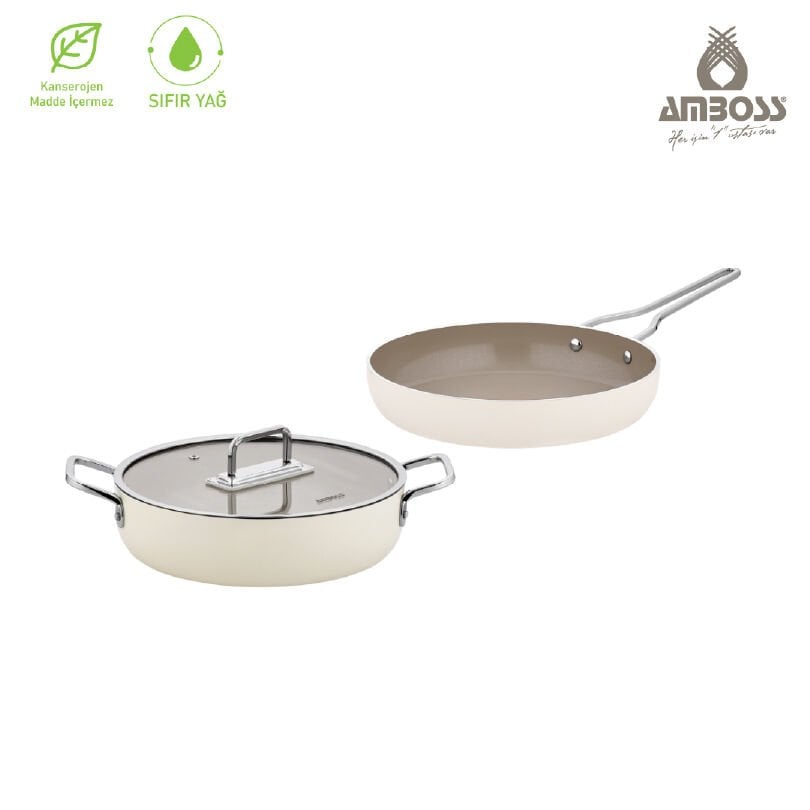 Sera Nova 3 Parça Tencere Midi & Tava Seti Latte