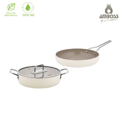 Sera Nova 3 Parça Tencere Midi & Tava Seti Latte