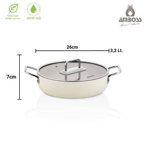 Sera Nova Legend 5 Parça Seramik Tencere & Tava Seti Latte