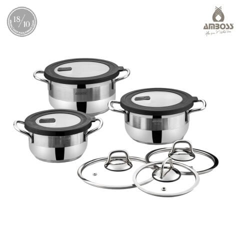 Coral 9 Parça Basınçlı Kapaklı Saklama Kabına Dönüşebilen Tencere Seti