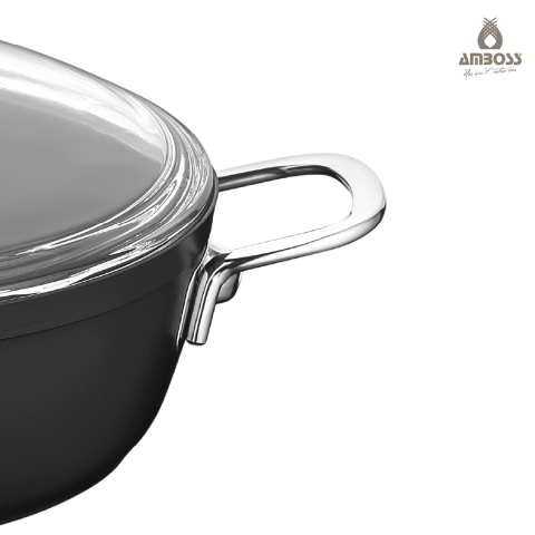 Dark Granit Yanmaz Yapışmaz Titanyum Kaplama Derin Tencere Seti