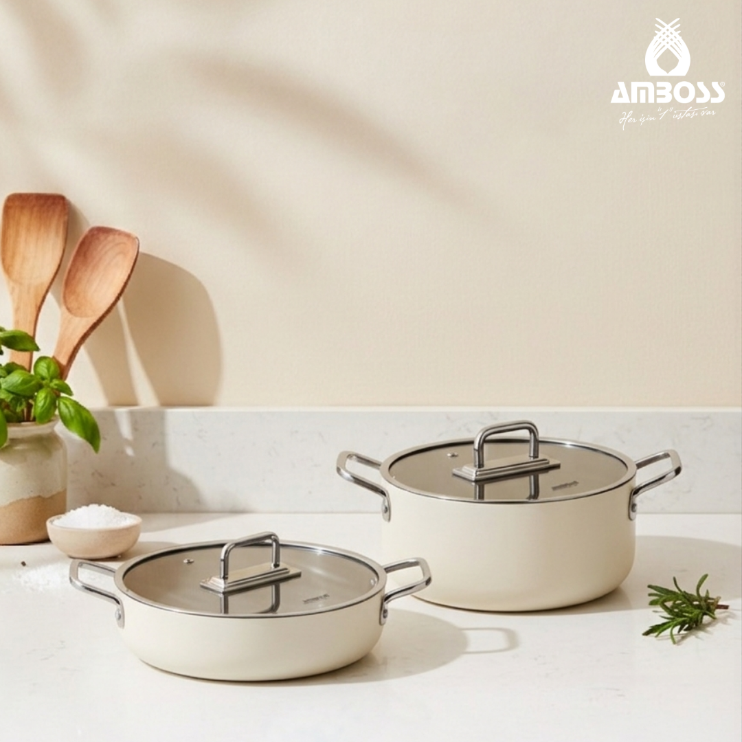 Sera Nova Seramik 4 Parça Tencere Seti - Latte