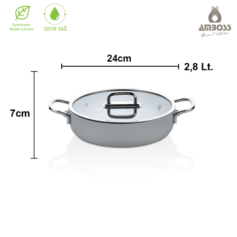 Sera Nova Seramik 4 Parça Tencere Seti - Gri