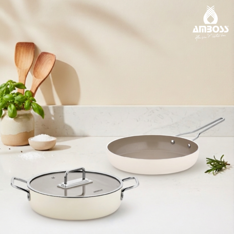 Sera Nova Seramik 3 Parça Tencere & Tava Seti - Latte