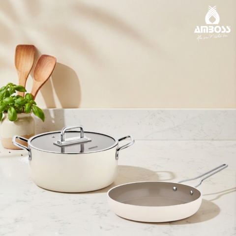 Sera Nova Seramik 3 Parça Derin Tencere & Tava Seti - Latte